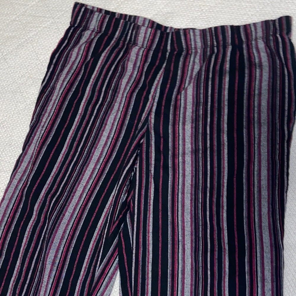 Womens Navy and Pink Stripe Pajama Set - Picture 5 of 5